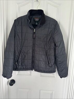 L.L. Bean Women’s Quilted Jacket in Charcoal Gray